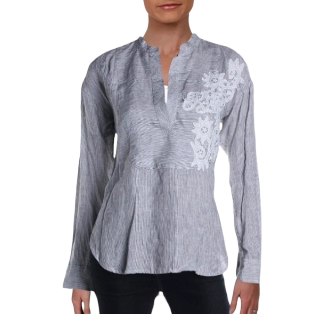 Lauren Ralph Lauren “Betzin” Linen Embroidered Tunic NWT
